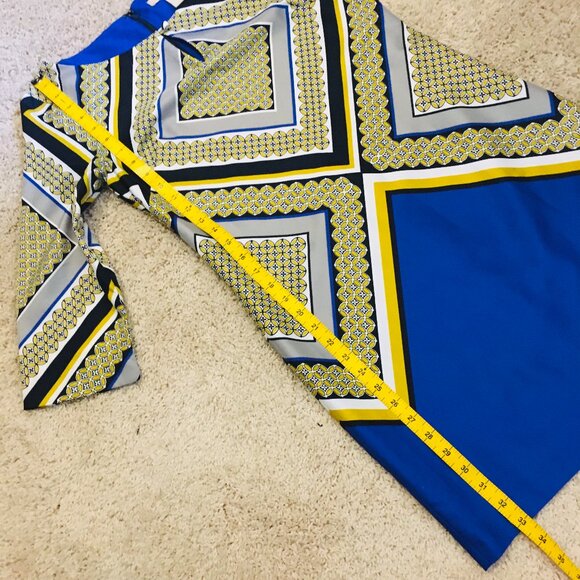 Banana Republic 3/4 Sleeve Keyhole Geometric Shift Dress - Picture 15 of 16